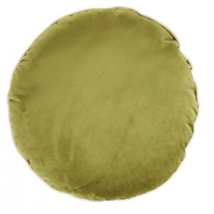 coussin rond velours vert mousse